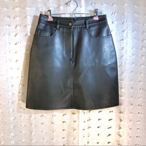 New York Jeans Company Faux Leather Skirt